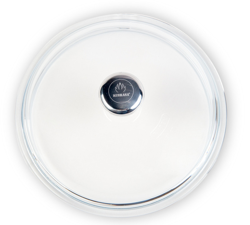 CASSEROLE PYREX LID W/ ALUMINIUM HANDLE