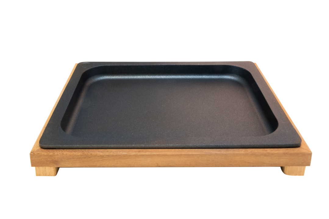 HIGH TEMPERATURE ‘LLAUNA‘ TRAY WITH IROKO SUPPORT